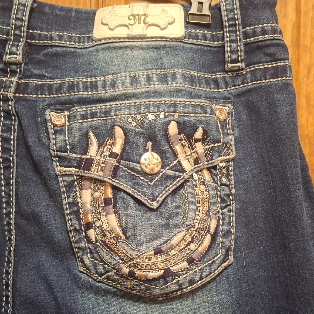 Miss Me Dark Blue Embellished Jeans